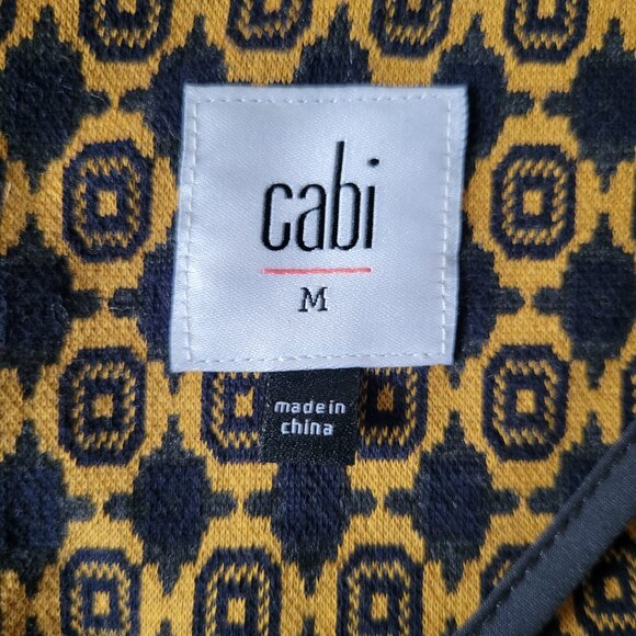 Cabi Kensington Proper Standout Medallion Blazer, Women’s M, Fitted, Gold/Navy - Picture 10 of 13